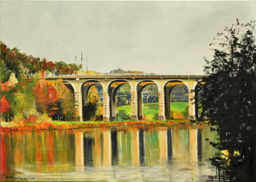 Oelbild 'Viadukt am Obersee'